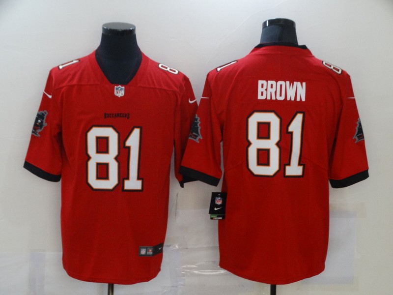 Men's Tampa Bay Buccaneers Antonio Brown #81 Red Jersey